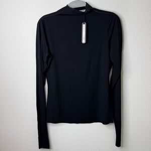 NWT Skims X Nike Weightless Layers Mock Neck Long Sleeve Top Medium Obsidian